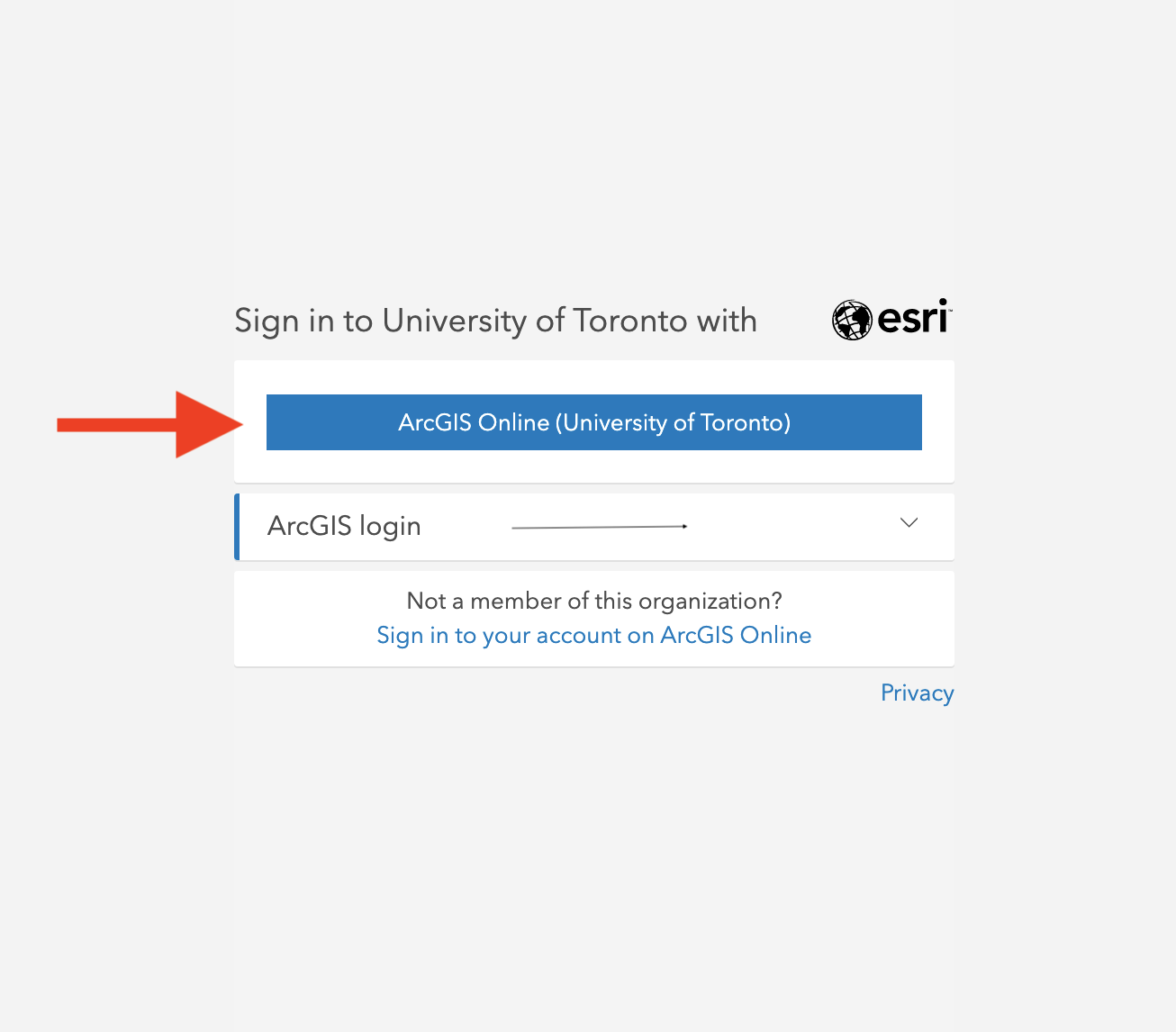 Sign in to University of Toronto with ArcGIS Online (University of Toronto)