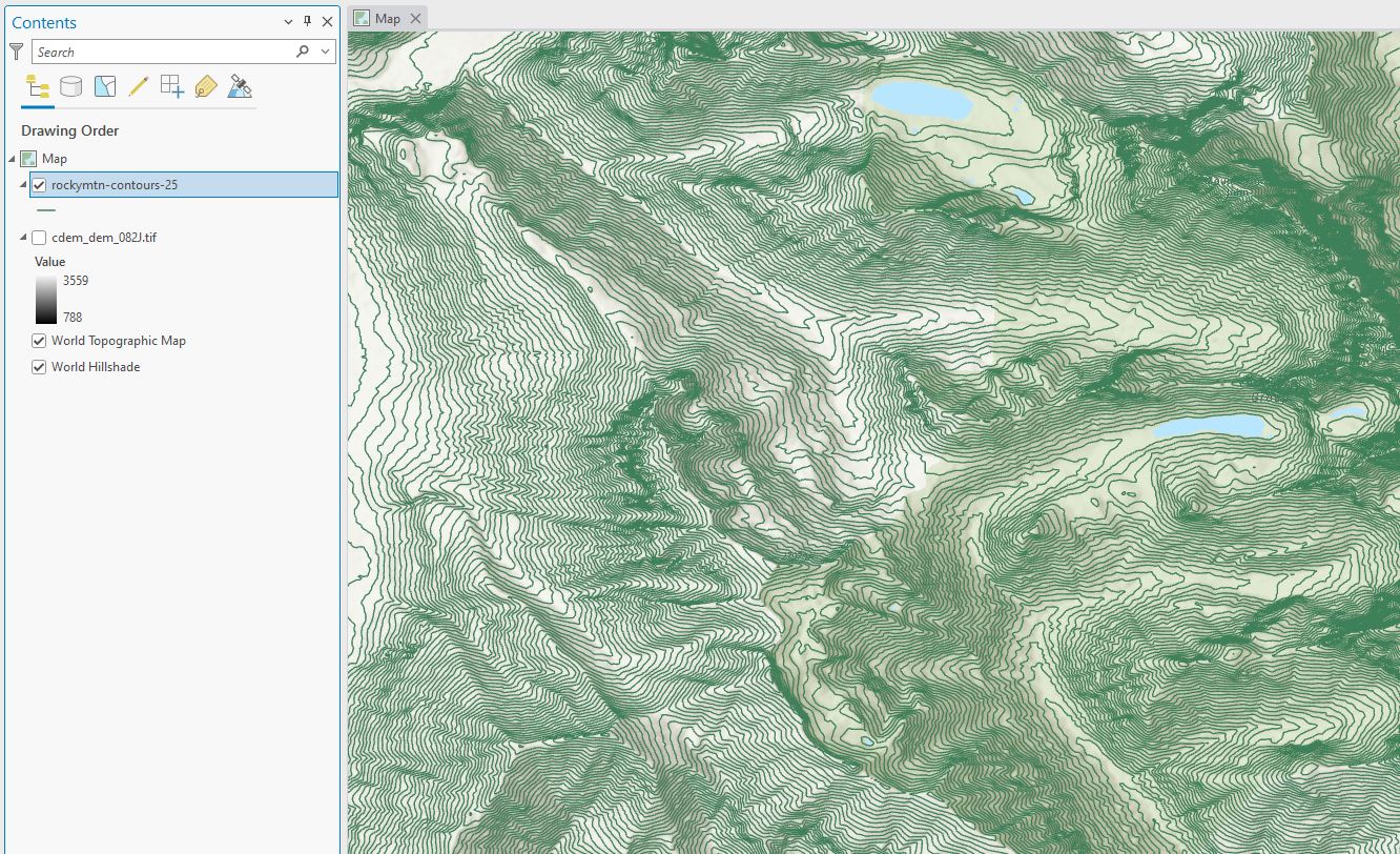 Creating contours using ArcGIS Pro | Workshops and guides from the Map ...
