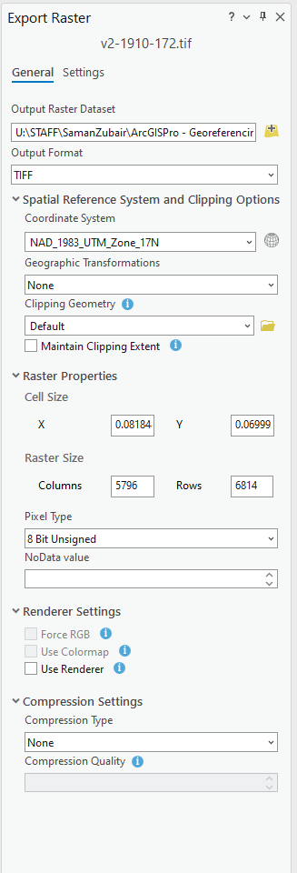 "export raster menu opened"