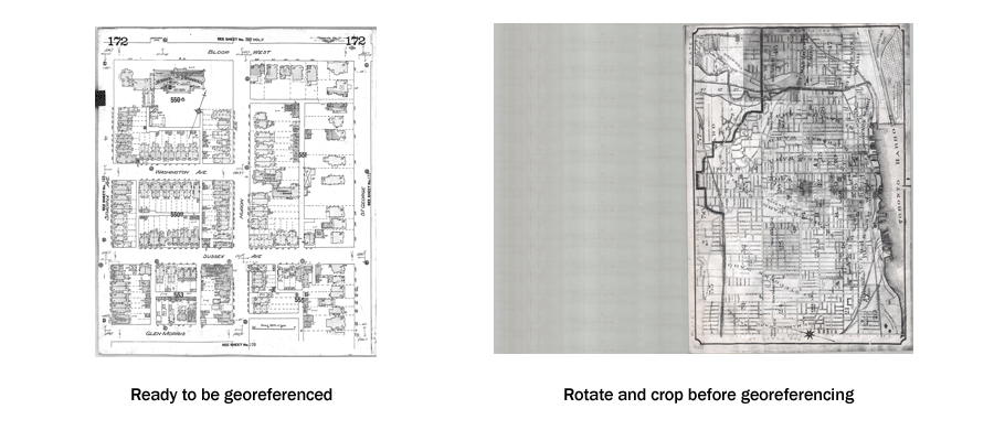 before and after rotation and crop