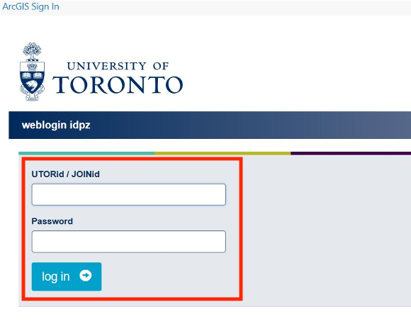 Signing in using UTORid