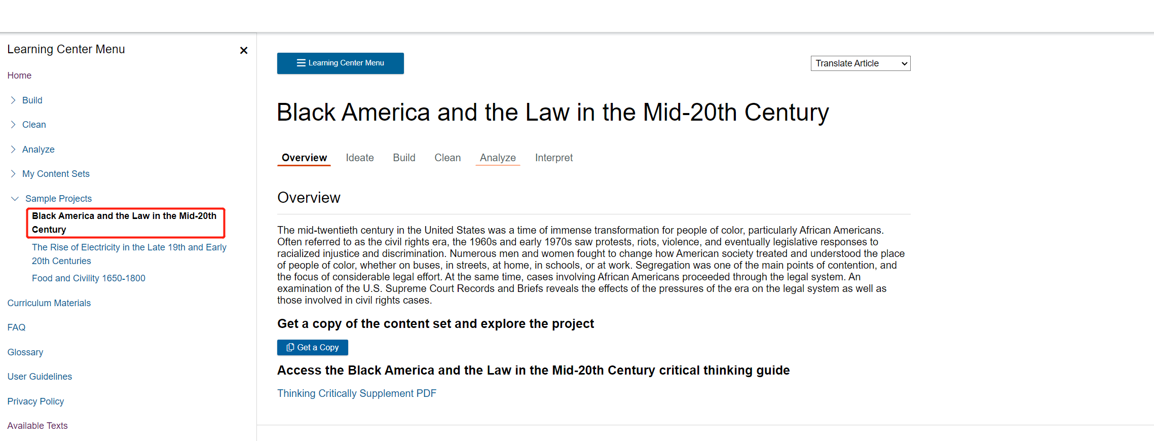 "Black America" project selected