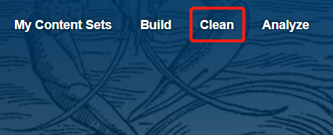 Clean tab in the toolbar.