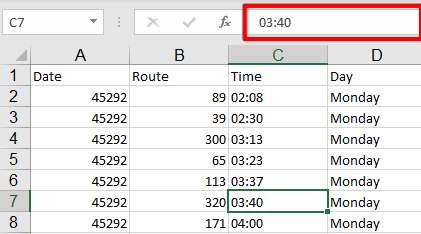 While the cell name is shown on the left, the bar on the right is displaying what is occuring within the cell to display the value it contains