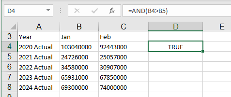 Result of a formula resulting in a cell being displayed at TRUE