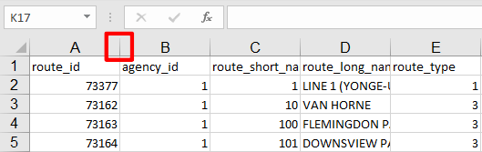 Highlighting the column divider
