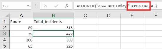 Checking the formula bar of a different cell to verify results are correct