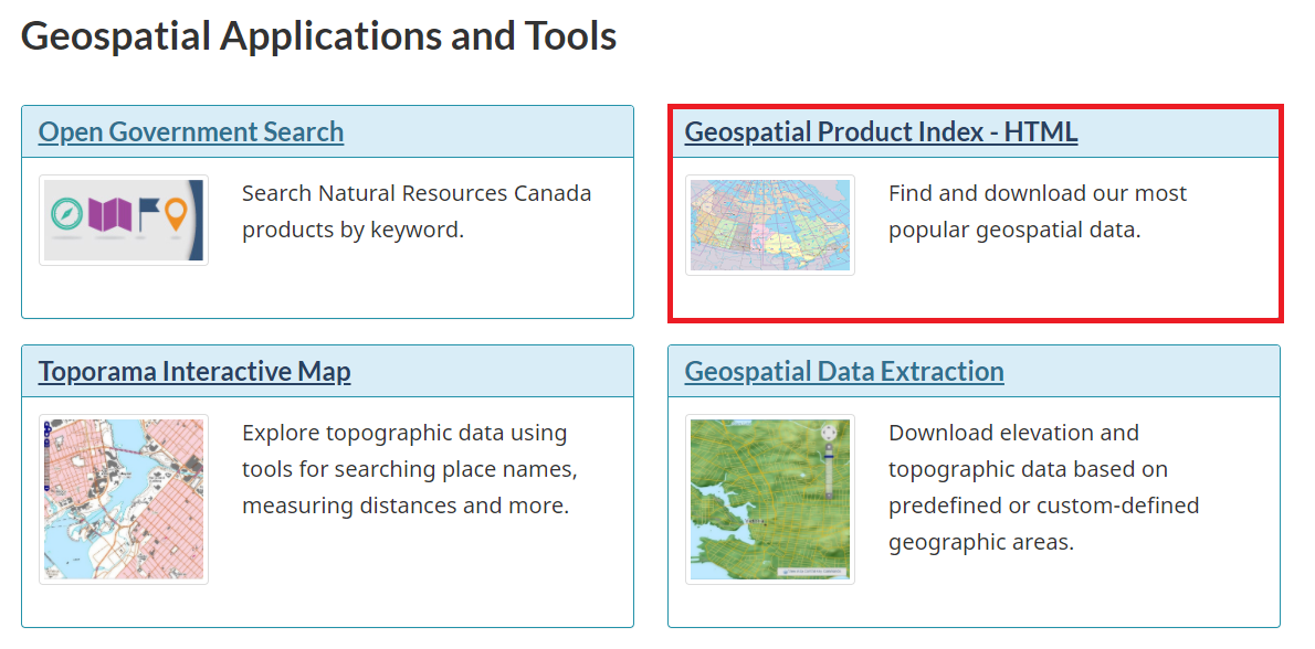 Highlighting location of Geospatial Product Index in HTML
