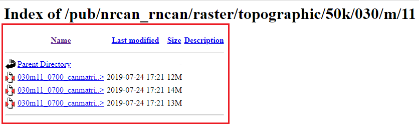 Three download options