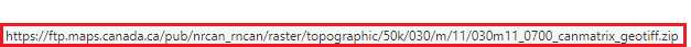 URL showing link ending in geotiff