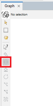 The 'Sizer' tool located on the left of Graph pane, highlighted.
