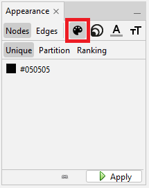The 'Color' button at the top of the 'Appearance' pane highlighted.