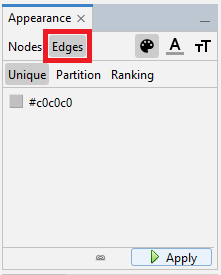 The 'Appearance' pane with the 'Edges' tab highlighted.