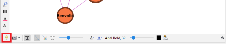The 'Background color' tool located at the bottom of Graph pane, highlighted.