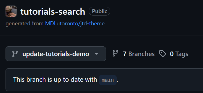 After switching to new branch