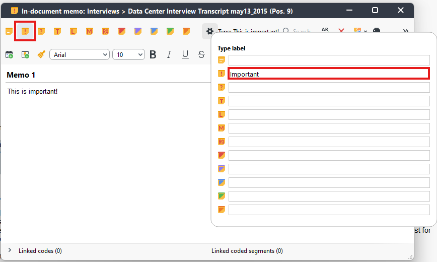 Exclamation point highlighted