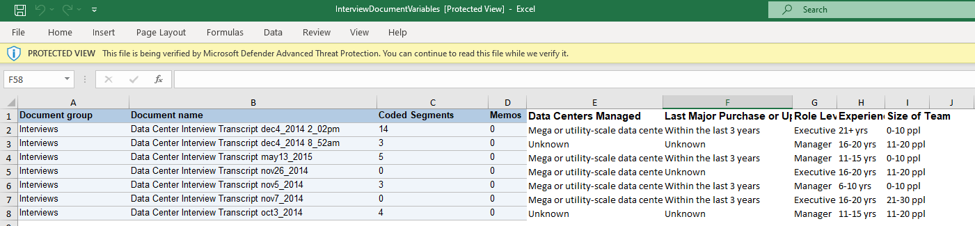 Excel sheet open