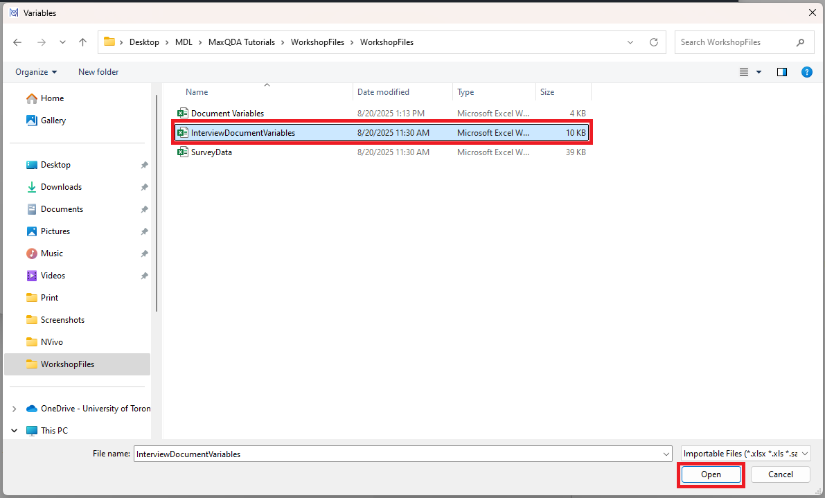 File and Open highlighted