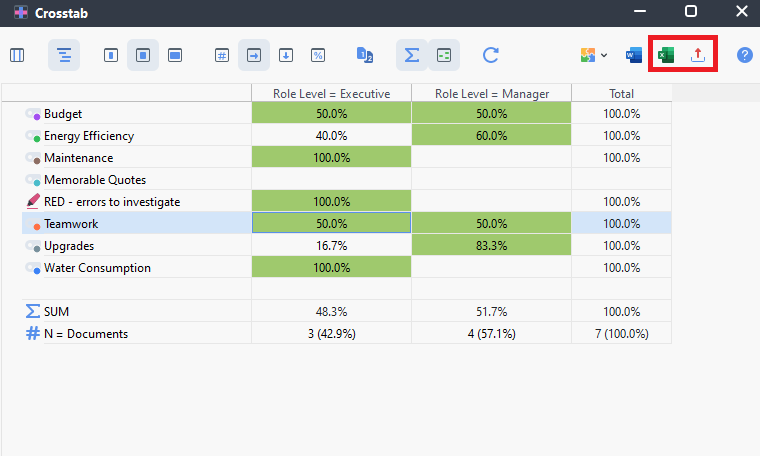 Export options highlighted