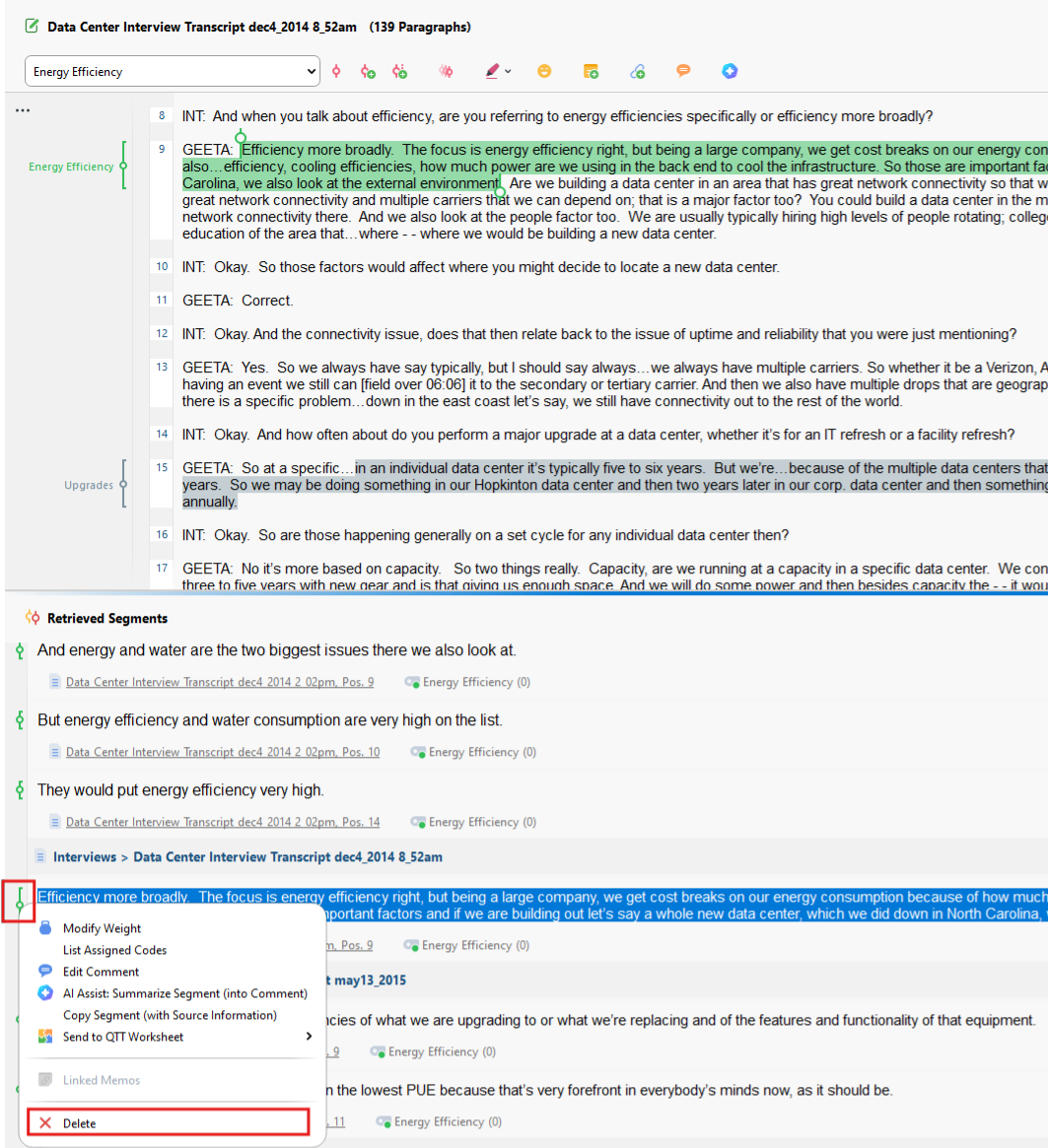 Delete highlighted