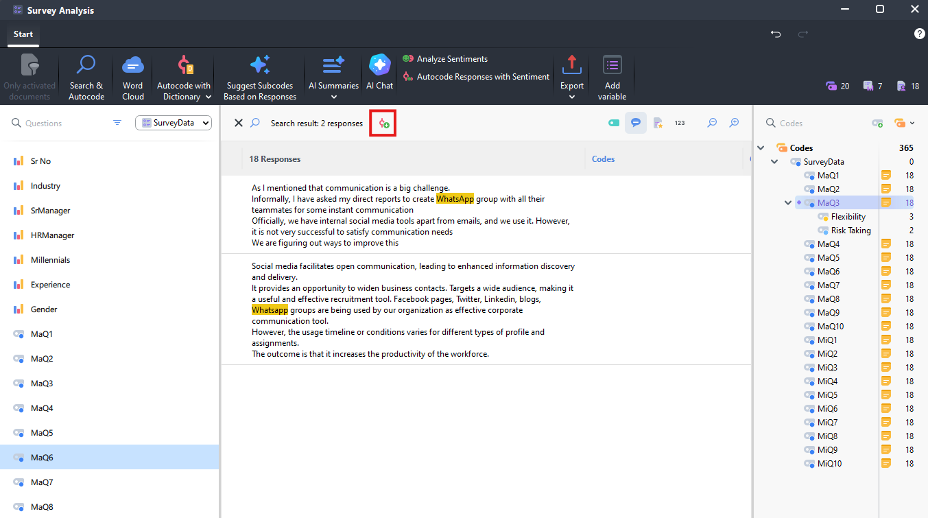 Coding icon highlighted