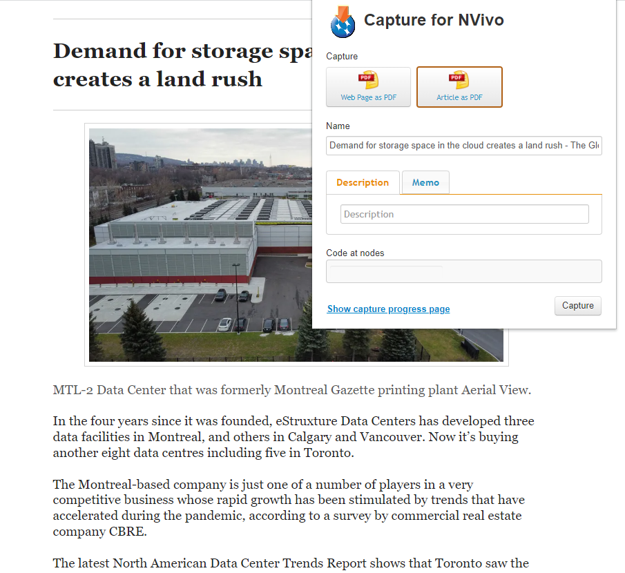 The Globe and Mail web article simplified to just article content.