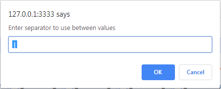 Use space, then the pipe character |, then another space as the separator.