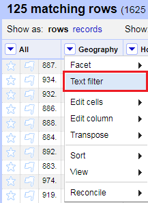 Drop down on Geography, select text filter, type Ontario