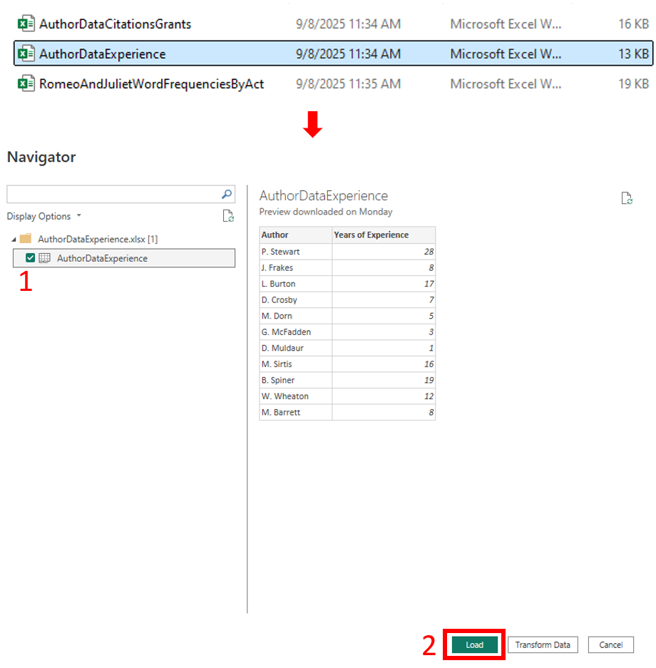 Importing own data