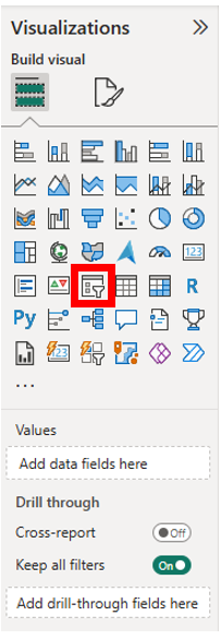 Adding a slicer to our visualization