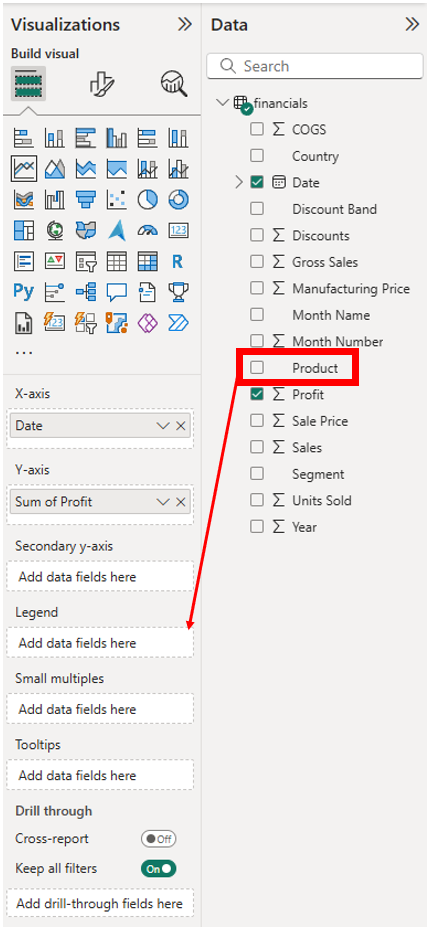 Adding data to axes for visualization
