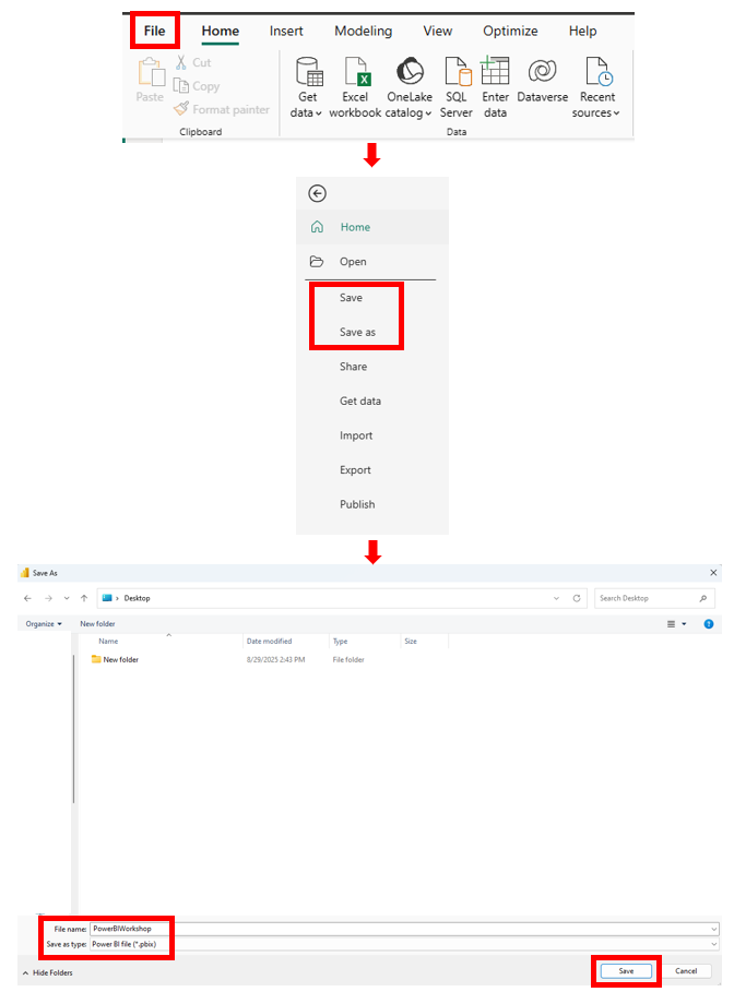Saving your Power BI Project