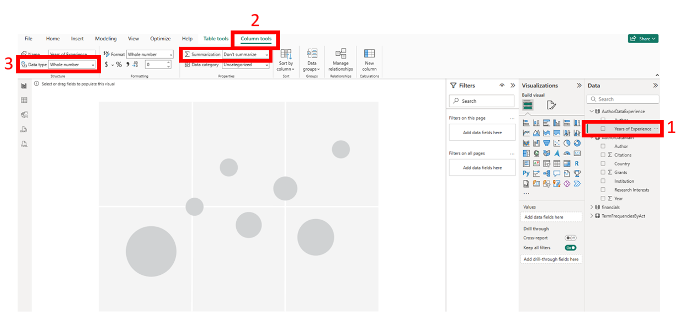 Newly added data variables
