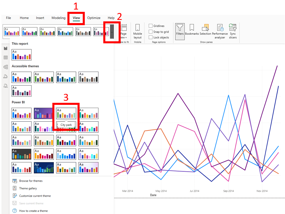 Selecting a different colour palette for our Line Chart