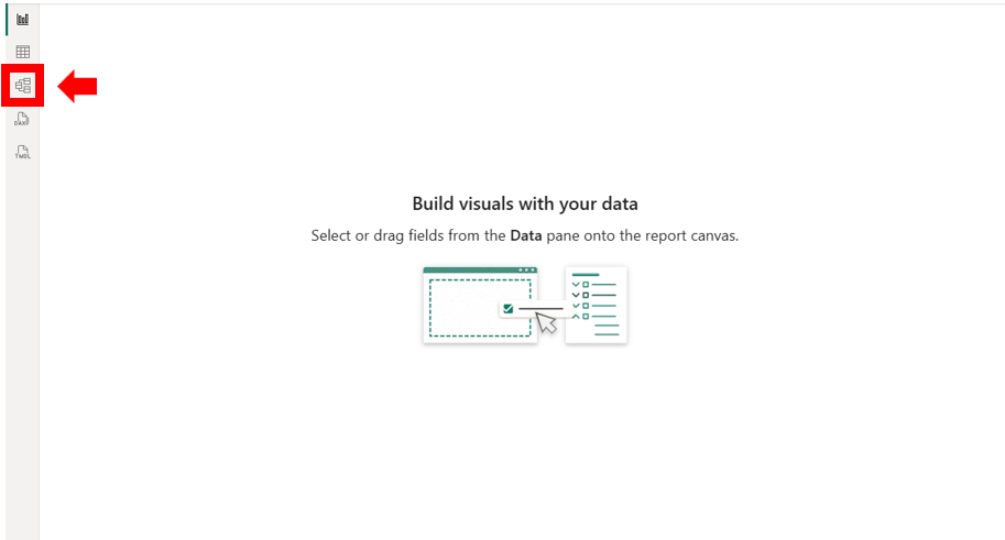 Selecting the Model View to see relationships
