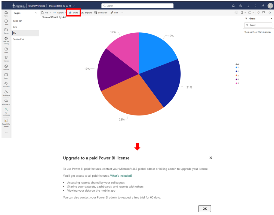 Sharing Power BI report without subscription