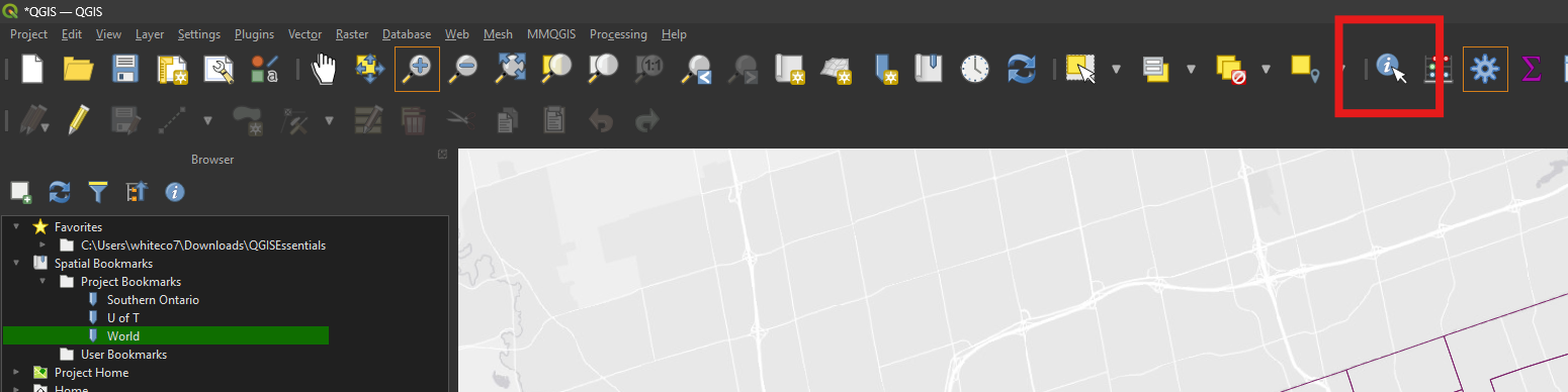 The Identify Features Tool.