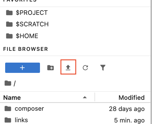 uploadfile to JupterLab