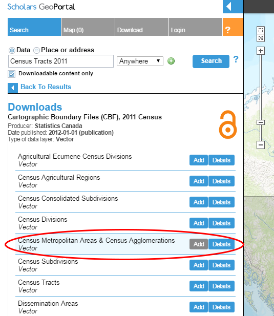 Screenshot highlighting the specific file to add to the map.