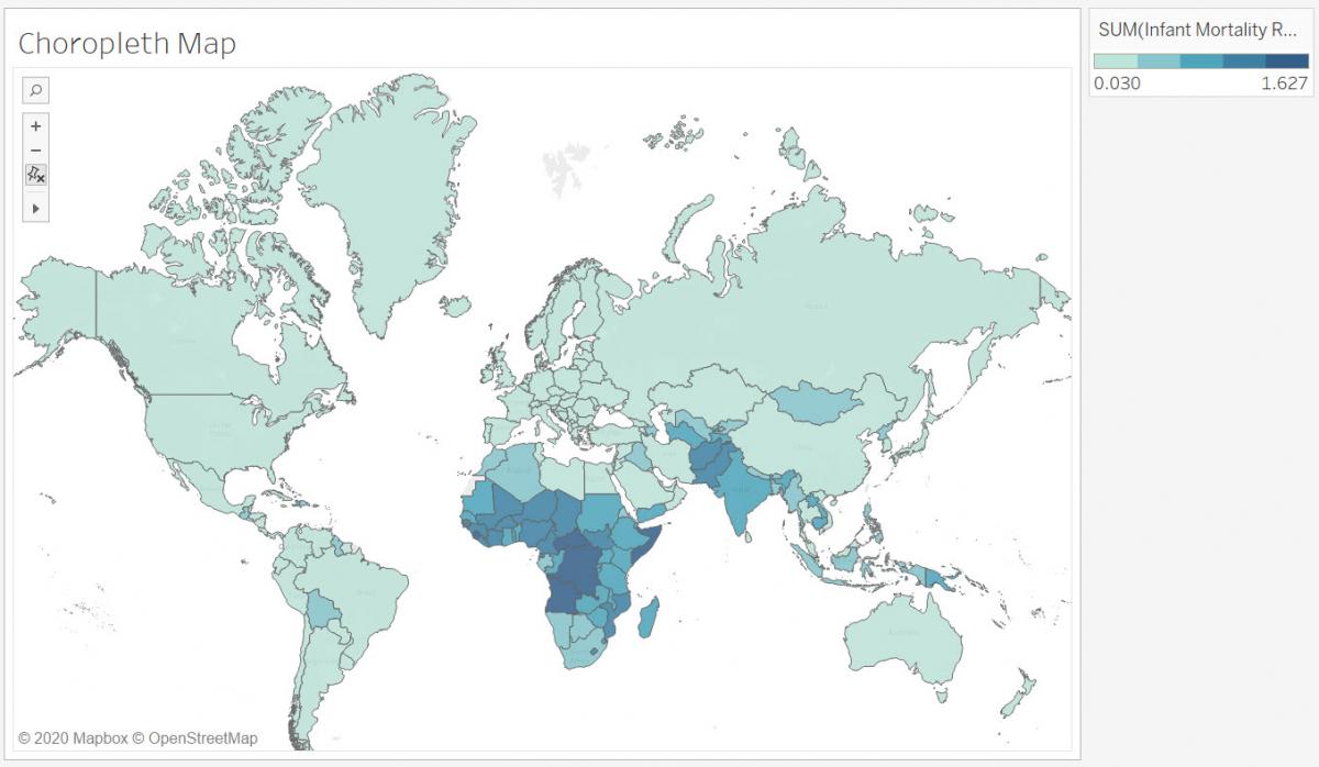 The final Choropleth Map.