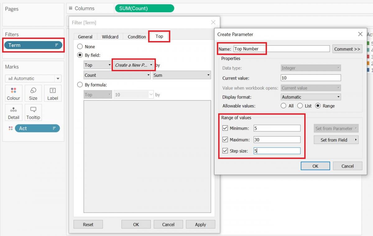 Image showing all the steps described above highlighted on the screen.
