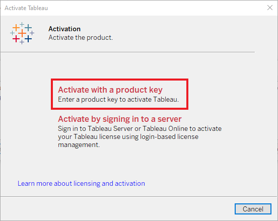 Finding where to input your Product Key