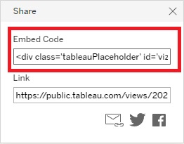 Embed Code is outlined with a red box