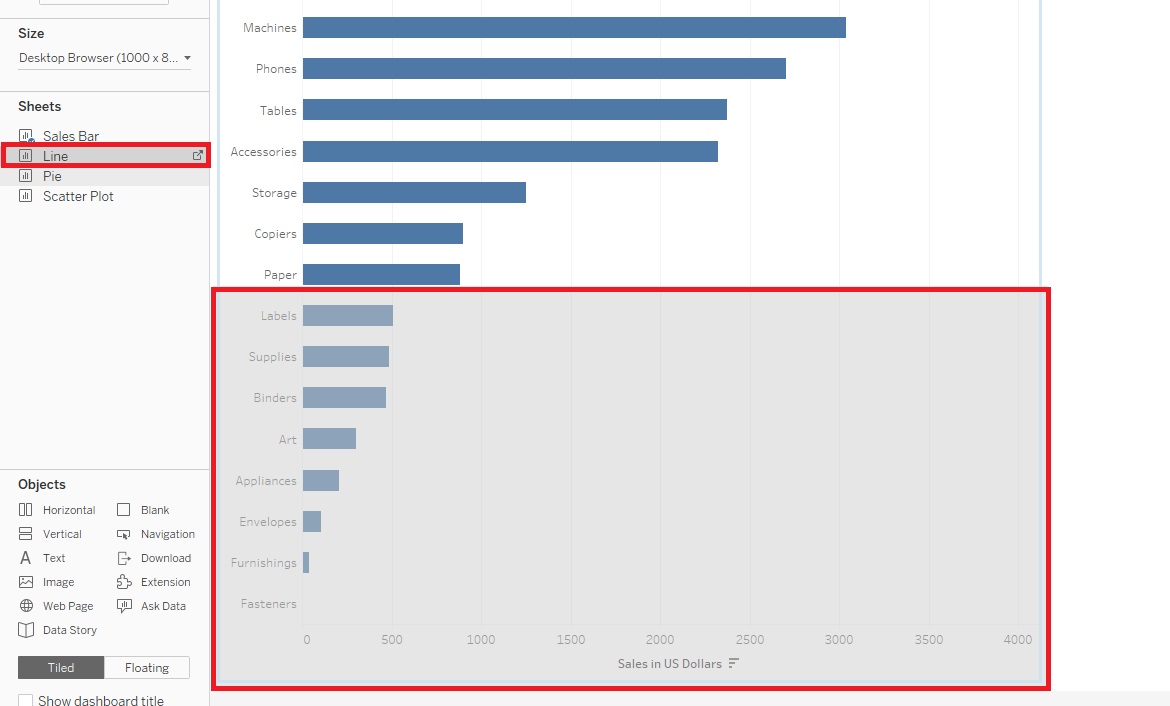 Line under Sheets and the bottom half of the categories are outlined with red boxes