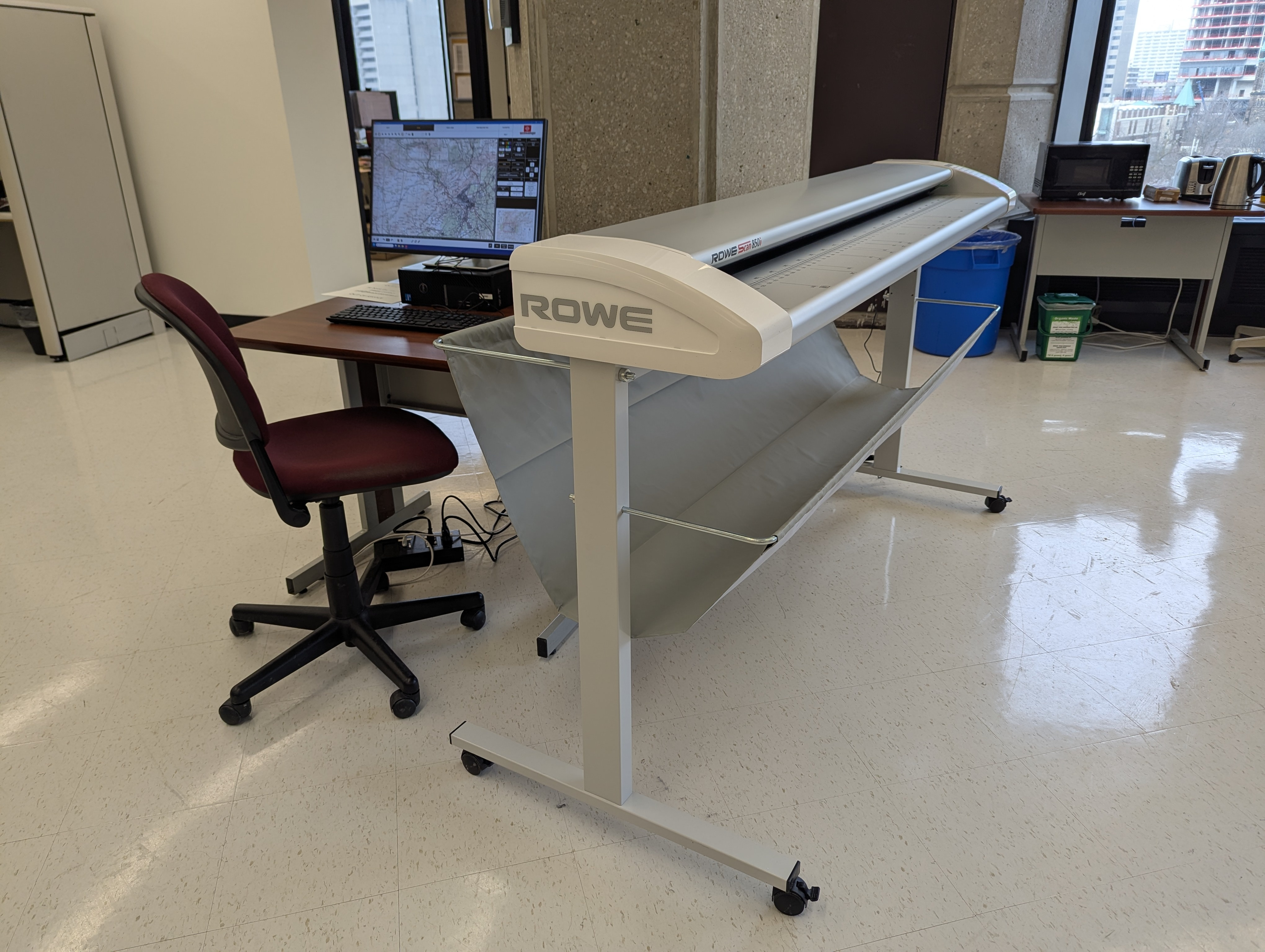 Main screen of the scanning software